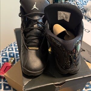 Jordan Kids Sneakers - Black with Gold Accents